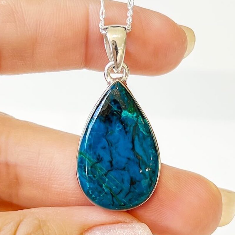 Chrysocolla Sterling Silver Necklace