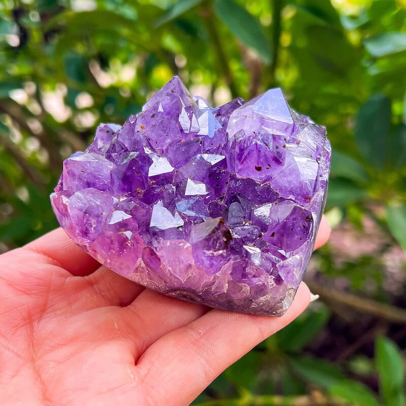 Buy Magic Crystals Raw Amethyst Druzy Heart Stone, Amethyst Crystal, Natural Crystal at Magic Crystals. This gemstone is a February Birthstone perfect for Third Eye Chakra and Crown. This gemstone helps for Spirituality and Wisdom. Natural Amethyst offers FREE SHIPPING and the best quality gemstones.