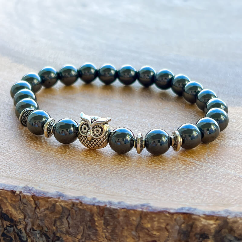 Hematite Stone Bracelet - Hematite Jewelry - MagicCrystals. Hematite Stone Beaded Bracelet crystal bracelets for women and men. Aries and Aquarius Base Chakra bracelet. Grounding bracelet. Hematite Beaded Crystal Bracelets are perfect ways to carry your stones around with you everywhere you go.