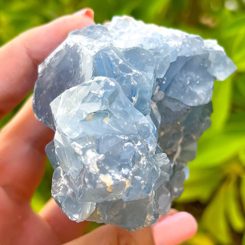 Celestite Crystal Geode Cluster. Rocks & Fossils. Unique Item at Magic Crystals. Celestite Stone Cluster- Celestite Raw Crystal Cluster, Magic Crystals. High Quality Celestite Geode Cluster - Group 2