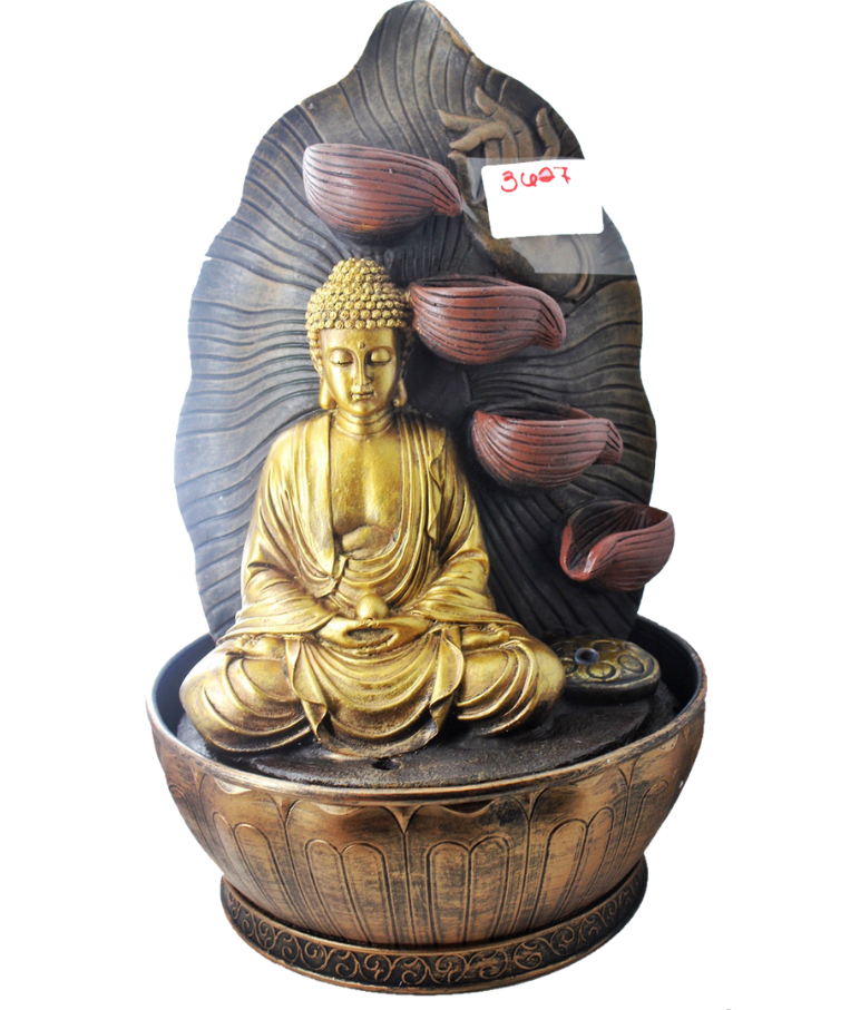 Golden Buddha Fountain - Magic Crystals
