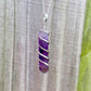 Buy Amethyst Necklace - Amethyst Gemstone Jewelry, Natural Amethyst Gemstone Single-Terminated Gemstone Points wrapped at Magic Crystals. Shop for Amethyst jewelry with FREE SHIPPING AVAILABLE. Amethyst is best for Motivation. Spiral Wire Wrapped necklace. Wire-wrapped Amethyst Stone Necklace. Purple stone necklace
