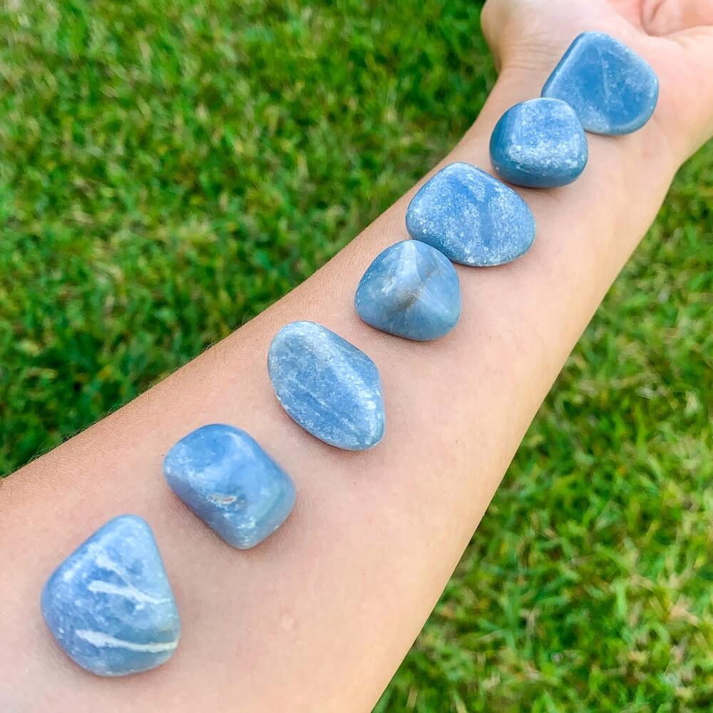 Shop for Blue Angelite Tumbled Gemstone Bracelet at Magic Crystals. We carry 6-8 mm Angelite, Stretch Bracelet, Tumbled Stone Bracelet for gift or you. Jewelry Bracelets, and Beaded Bracelets. Tumbled Stone Bracelet, Angelite Jewelry. FREE SHIPPING available.