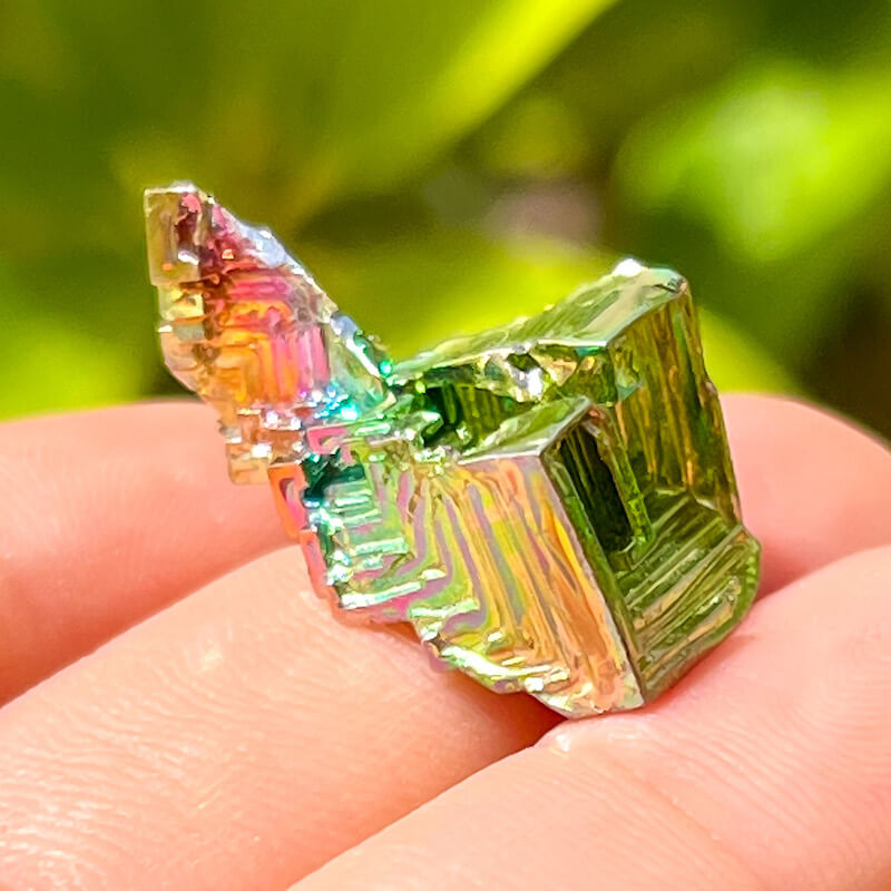 j4- Rainbow-Bismuth-Cluster-Bismuth-Specimen - Magic Crystals