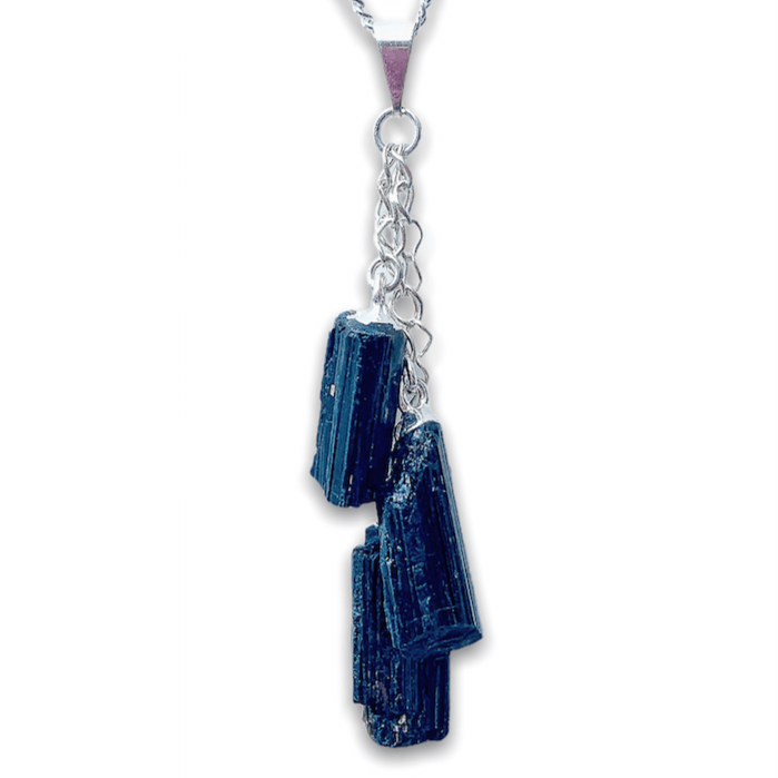 Triple Black Tourmaline Necklace - Tourmaline Jewelry - Magic
