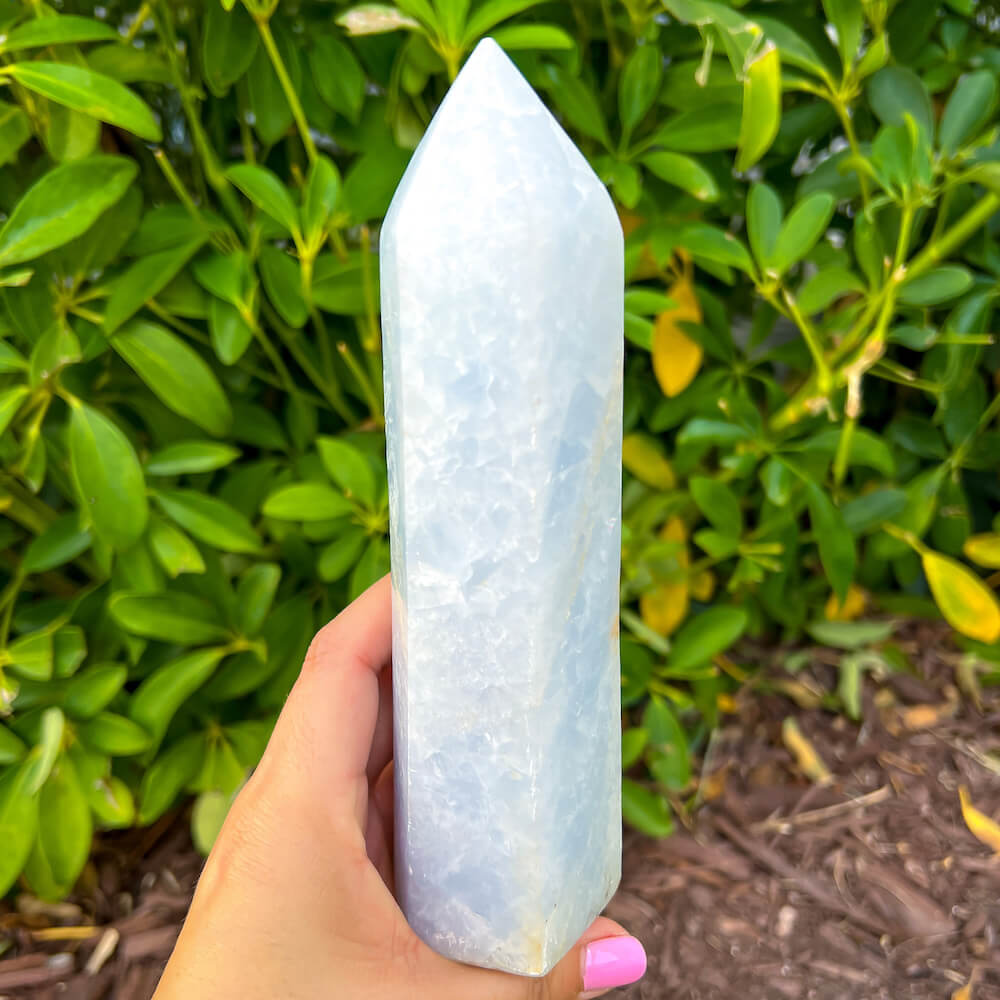 Looking for a Blue Calcite obelisk? Find a Beautiful Extra Large Blue Calcite obelisk at Magic Crystals for Blue Calcite Polished Carved crystal ball, Blue Calcite Stone, Blue Calcite Point, Blue Calcite Polished Ball. Blue Calcite for TRANQUILITY and HEALING. Magiccrystals.com offers the best quality gemstones.