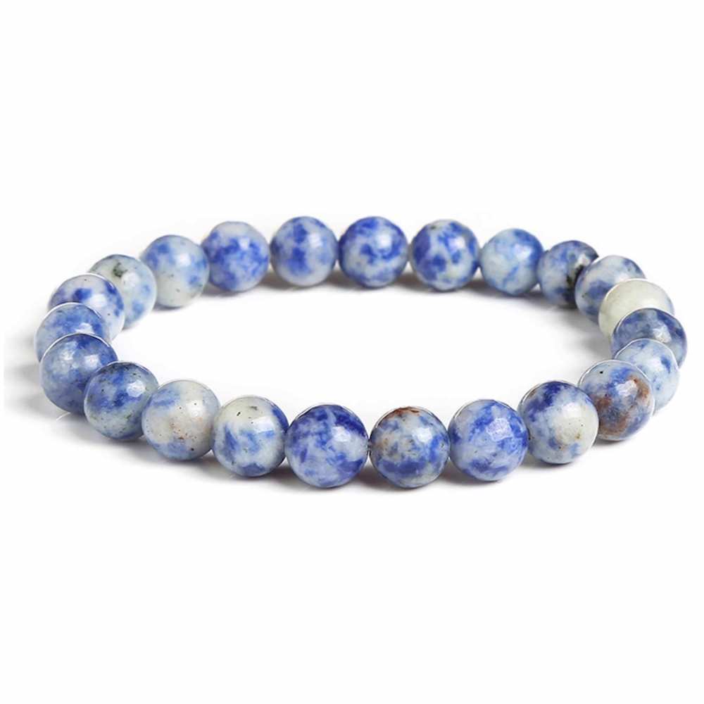 Blue Spot Jasper Stone Natural Bead Gemstone Bracelet Magic Crystals