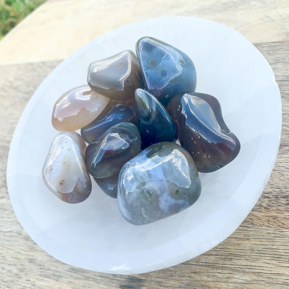 Buy Botswana AgateTumbled Stones - Choose how many stones, Singles, or Bulk (Tumbled Moss Agate, Healing Crystals) at Magic Crystals. Botswana Agate is a soothing stone. FREE SHIPPING Crystal Gift, Constellation Gift, Gift for Friends, Gift for sister, Gift for Crystals Lovers at Magic Crystals. Botswana Gray Tumbled Stone.