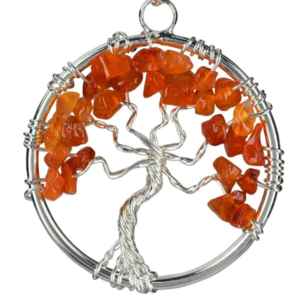 Carnelian Tree Of Life Necklace Carnelian Jewelry Magic Crystals