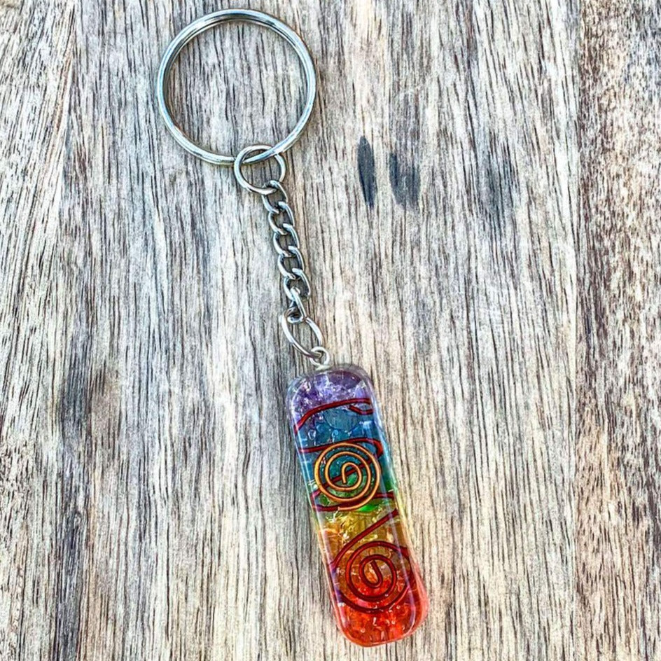 Shop the Best Quality 7 Chakra Gemstone Keychain Stone at Magic Crystals. It will help activate your Chakras to Bring Balance and Energy into your Life. This Handcrafted Design Features Healing and Aline the Energy of the Body. Buy this Unique Handmade Keychain Piece at our Store and enjoy FREE SHIPPING.