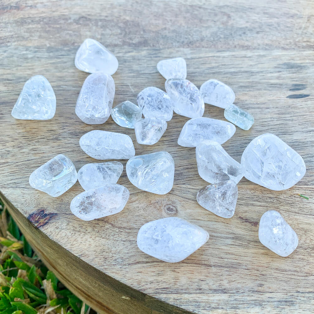Shop from Magic Crystals for Crackle Quartz Tumbled Stone - Crackled Quartz. White quartz, or clear quartz, is the supreme gift of Mother Earth. Crackle Quartz also is known as Fire & Ice Quartz is formed by a drastic temperature change from heating the Crystalline quartz. Bulk Crystals.