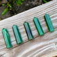 Gemstone Single Point Wand - Dark Green Jade Point. Check out our Jewelry points, Healing Crystals, Bohemian Stones, Pointed Gemstone, Natural Stones, crystal tower, pointed stone, healing pencil stone. Single Terminated Gemstone Mix Crystal Pencil Point Stone, Obelisk Healing Crystals ,Mixed Points, Tower Pencil. Mini Crystal Towers.