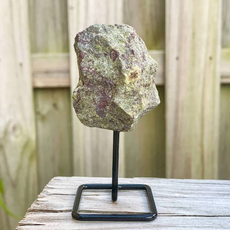 Shop from Magic Crystals One Rough Dragon's Blood Jasper on Metal Stand, Dragon Stone, Dragon Blood Jasper on Stand, Dragon's Blood Mini PinWe carry a wide variety of clear quartz gemstones, Dragon's Blood, and quartz specimens. FREE SHIPPING AVAILABLE.