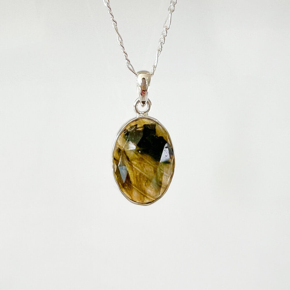 Labradorite Sterling 925 Silver Necklace