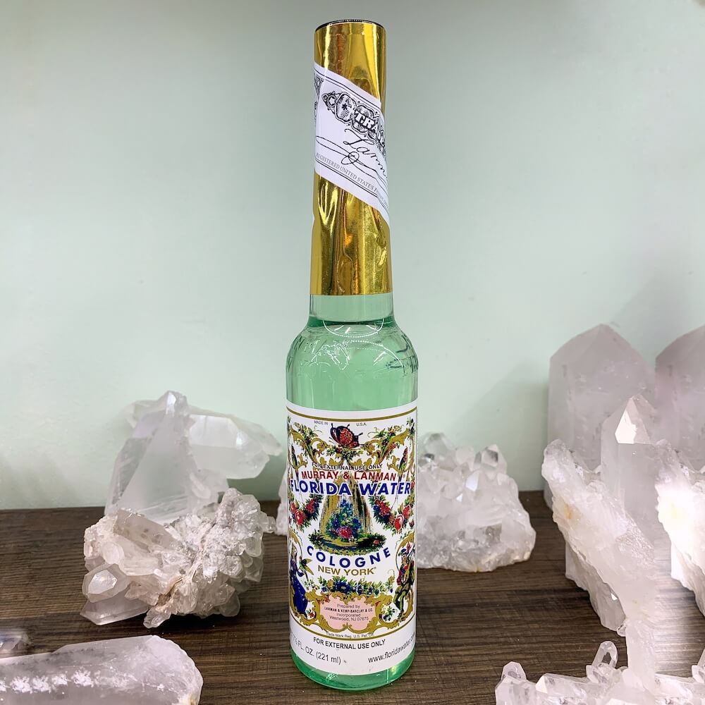 Looking for Florida Water Cologne? Shop at Magic Crystals for Original Florida Water, Florida Agua, Spiritual Cologne, Spiritual Florida Water, Contains over 75% ALCOHOL. Murray Lanman Florida Water with FREE SHIPPING available.