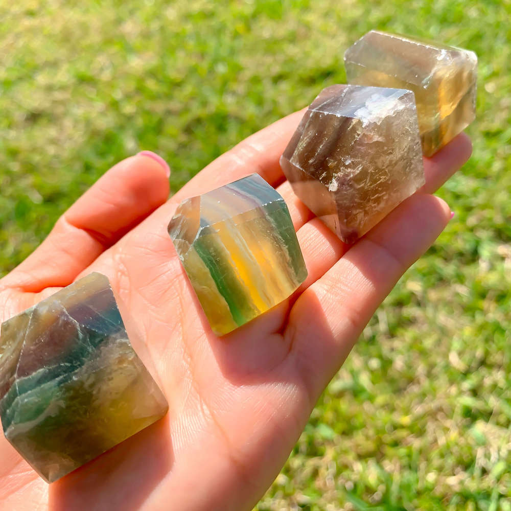 Looking for Fluorite Polished Chunks - Fluorite Stone? Shop at Magic Crystals for Fluorite Polished Point, Fluorite Stone, Stone Point, Crystal Point, Fluorite Tower, Power Point at Magic Crystals. Natural Fluorite Gemstone for INTUITION, PROTECTION, INTELLECT. Magiccrystals.com offers the best quality gemstones.