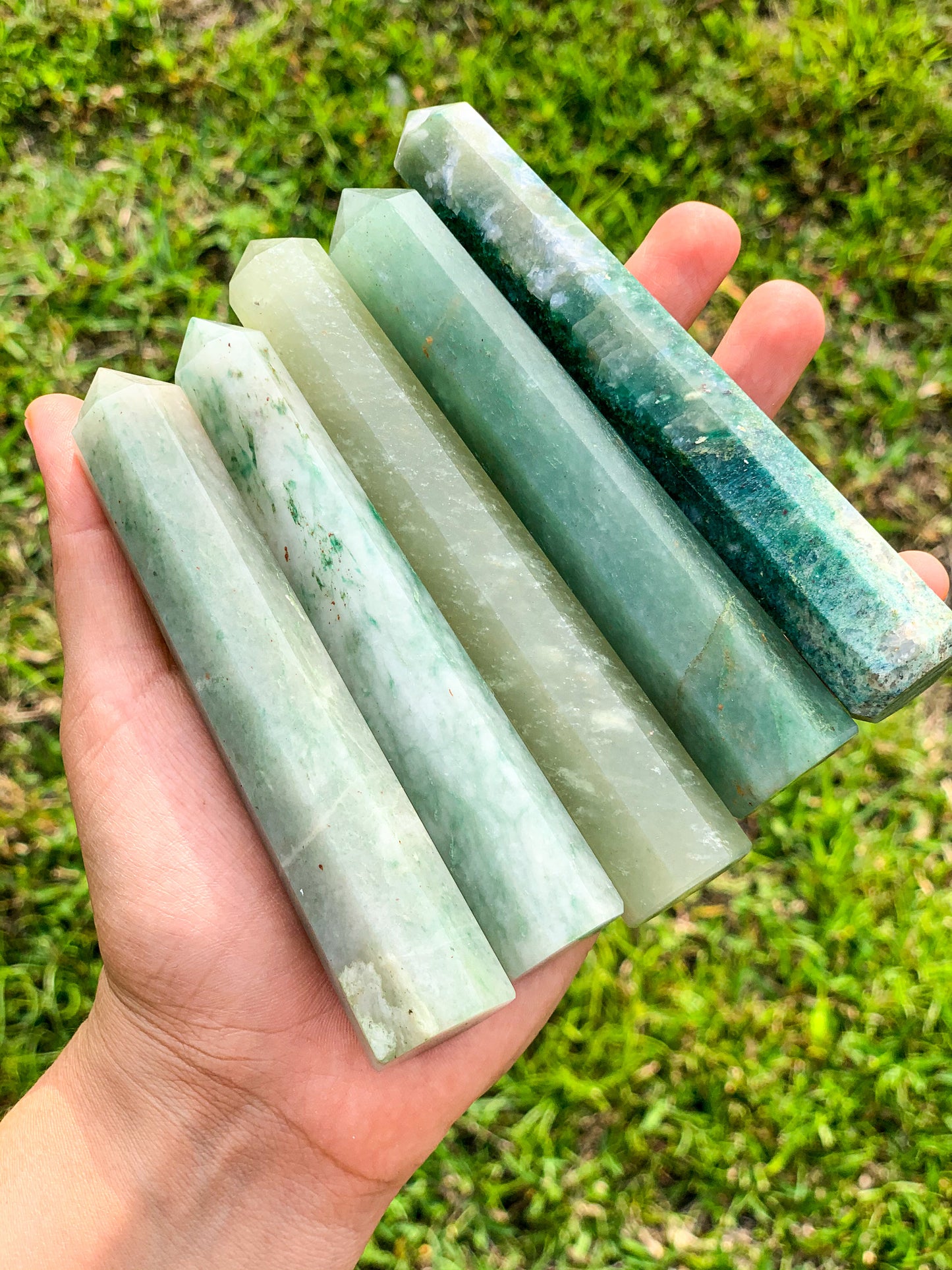 Looking for Green Jade Obelisk? Shop at Magiccrystals.com for Genuine Green Jade Obelisk - Jade Tower - Natural Stone Point - Jewelry Making Supplies and more! Magic Crystals offers FREE SHIPPING on quality crystals. Jade is associated with the heart chakra and increases love and nurturing.