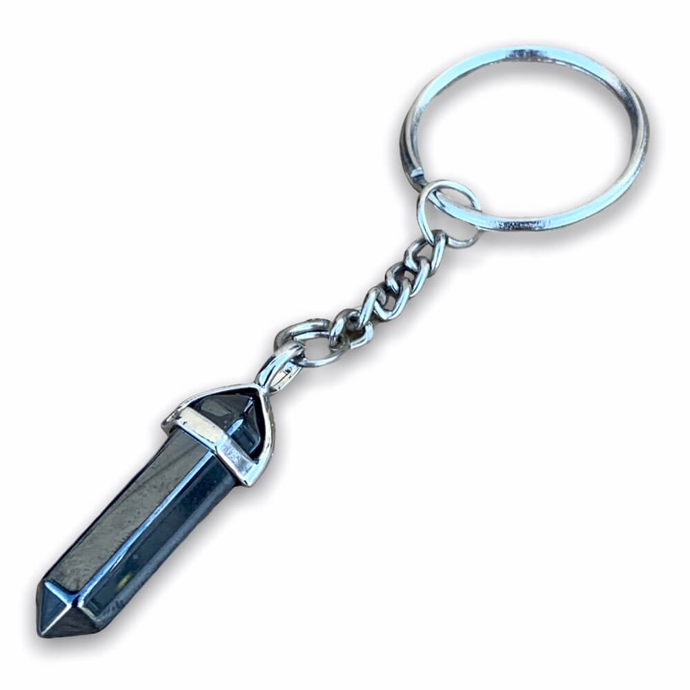 Hematite Willpower Crystal Charm Pack Of 3 - Keychain Protection Stone For Warding Off Negativity, Boosting Determination