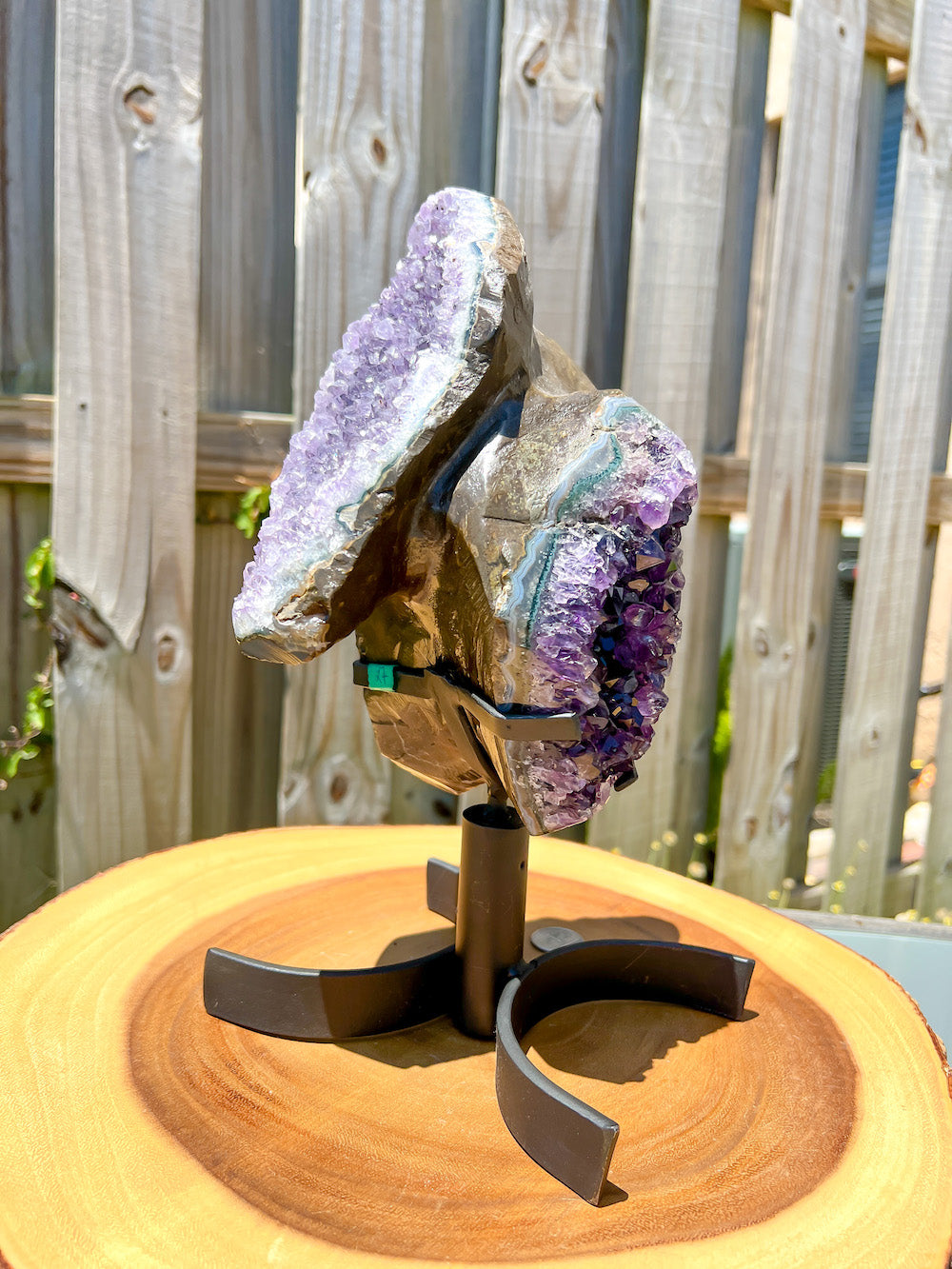 7.6 lbs - Large Three Sided Amethyst Crystal Formation