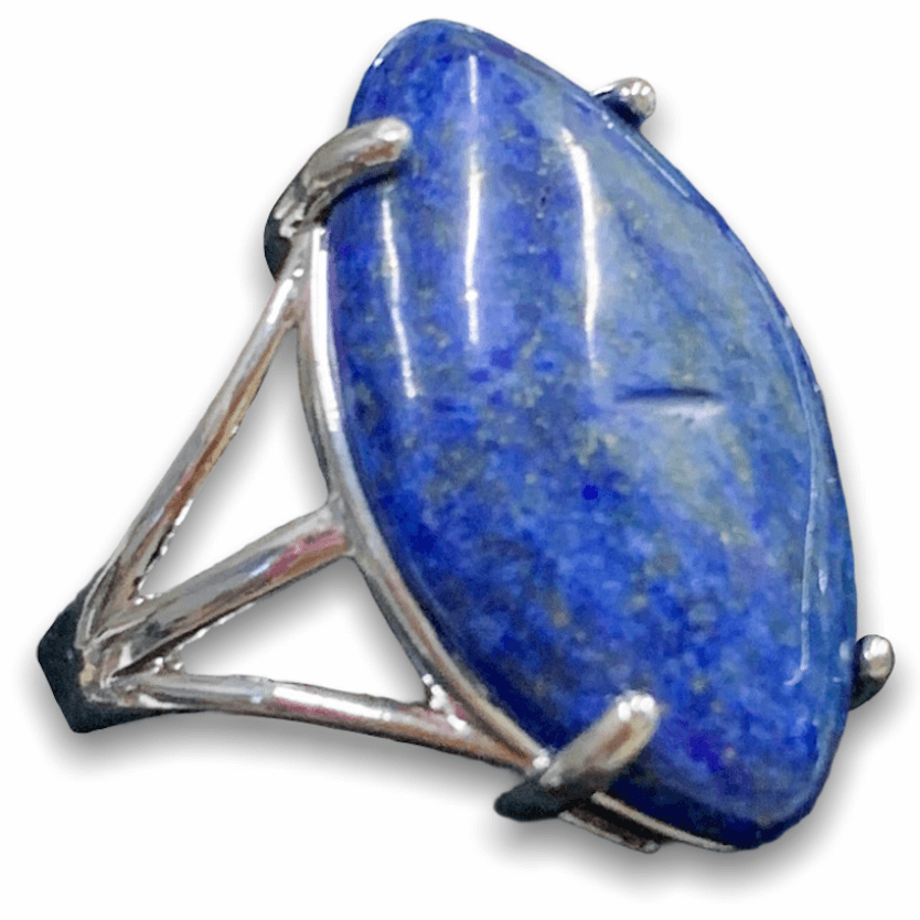 Lapis-Lazuli-Crystal-Ring. Natural Stone Ring at MagicCrystals.com by Magic Crystals
