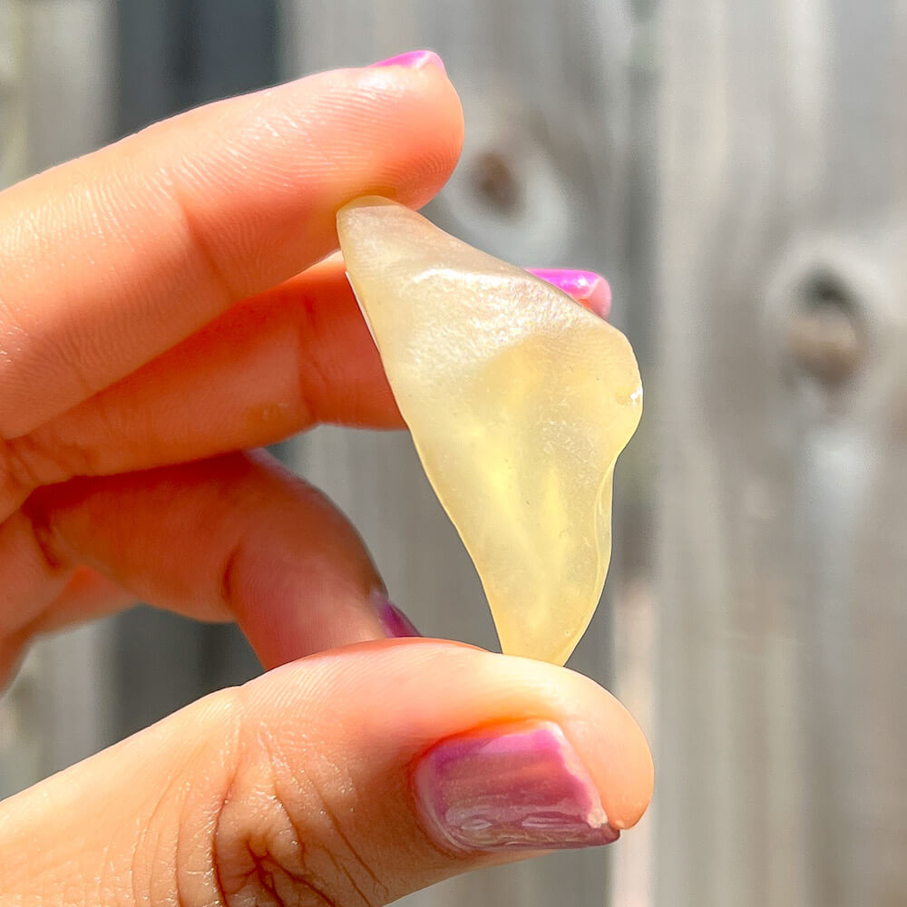 Looking for authentic real Libyan Desert Glass? Shop at Magic Crystals for Lybian Tektite 6-10 grams unique pieces by the gram. Yellow and gold tektite from Libya and Egypt. FREE SHIPPING available. Libyan Desert Glass will range between 5-30 mm depending on weight. Rare Tektite at MagicCrystals.com