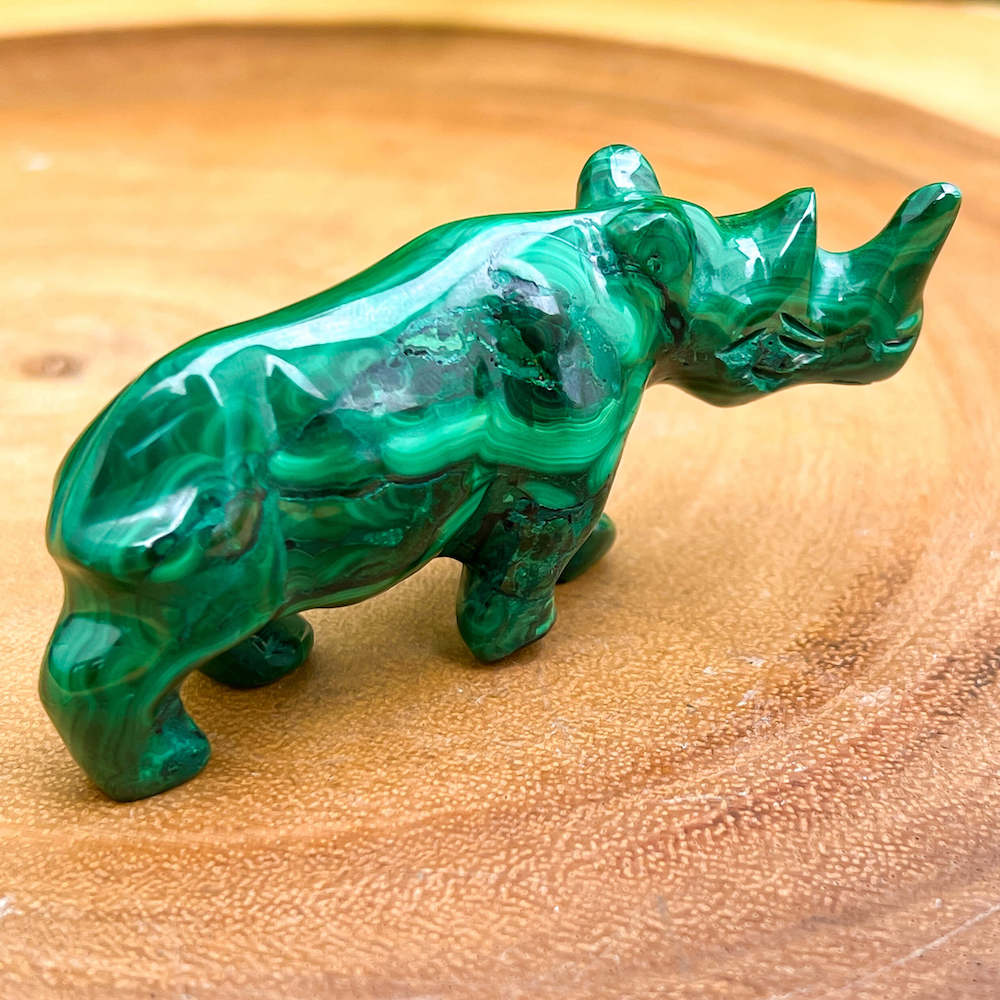 Genuine Malachite. Shop at Magic Crystals for Genuine Malachite Rhino - Natural Malachite Rhino Carving from Congo. Malachite Animal, Gifts for Her, Gifts for Him, Crystal Gemstones, Home Decor. FREE SHIPPING AVAILABLE. Hand Carved Malachite Stone Rhino, Home Decor, Crystal Healing, Mineral Specimen.