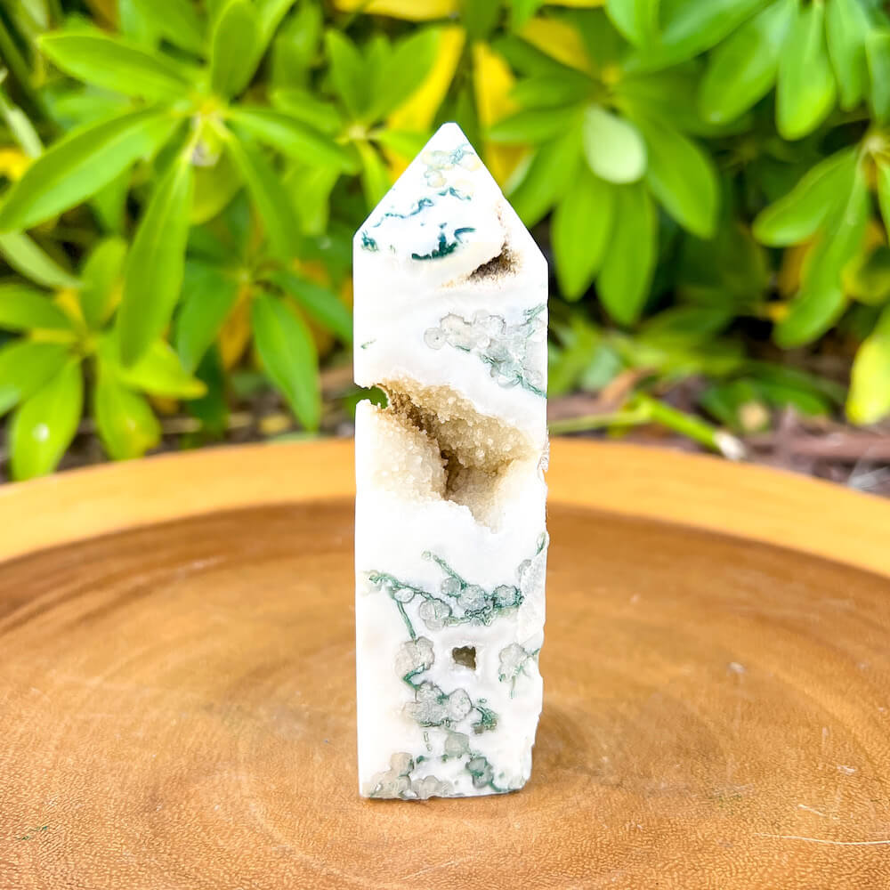 Looking for Tree Agate Obelisk, Moss Agate Crystal Obelisk? Shop Crystal Obelisk Carving, Gemstone Obelisk, Healing Crystal, Crystal Collection, Crystal Gift at Magic Crystals. Natural Moss Agate Stone. Sacral Chakra. Energy Reiki Point. Moss Agate restores vitality and stimulates creativity with FREE SHIPPING AVAILABLE.