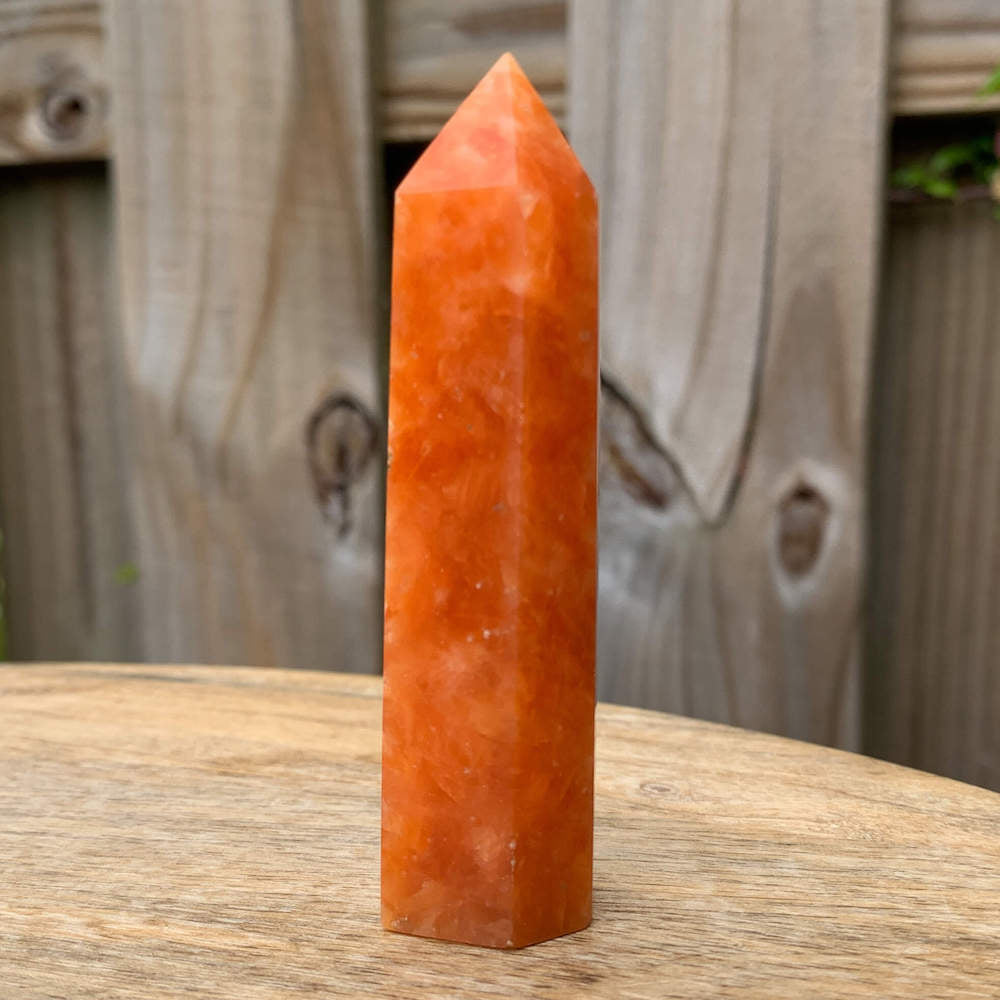 Looking for Natural orange calcite? Shop at Magic Crystals for a wand tower point obelisk semiprecious gemstone crystal Reiki Healing Crystals, Sacral Chakra, Passion, Protection. Powerful for connecting with source energy. FREE SHIPPING available. Orange Stone Calcite Stone.
