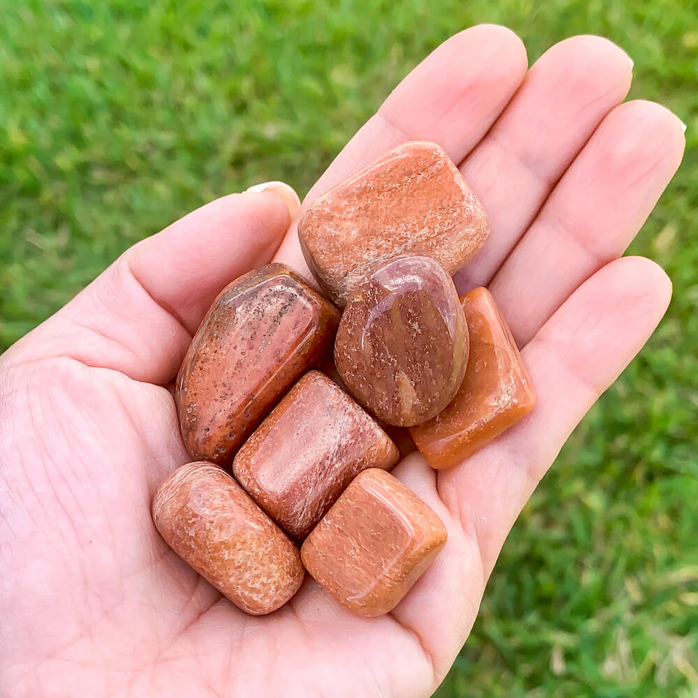 Peach Aventurine Tumbled Stone Red aventurine Magic Crystals