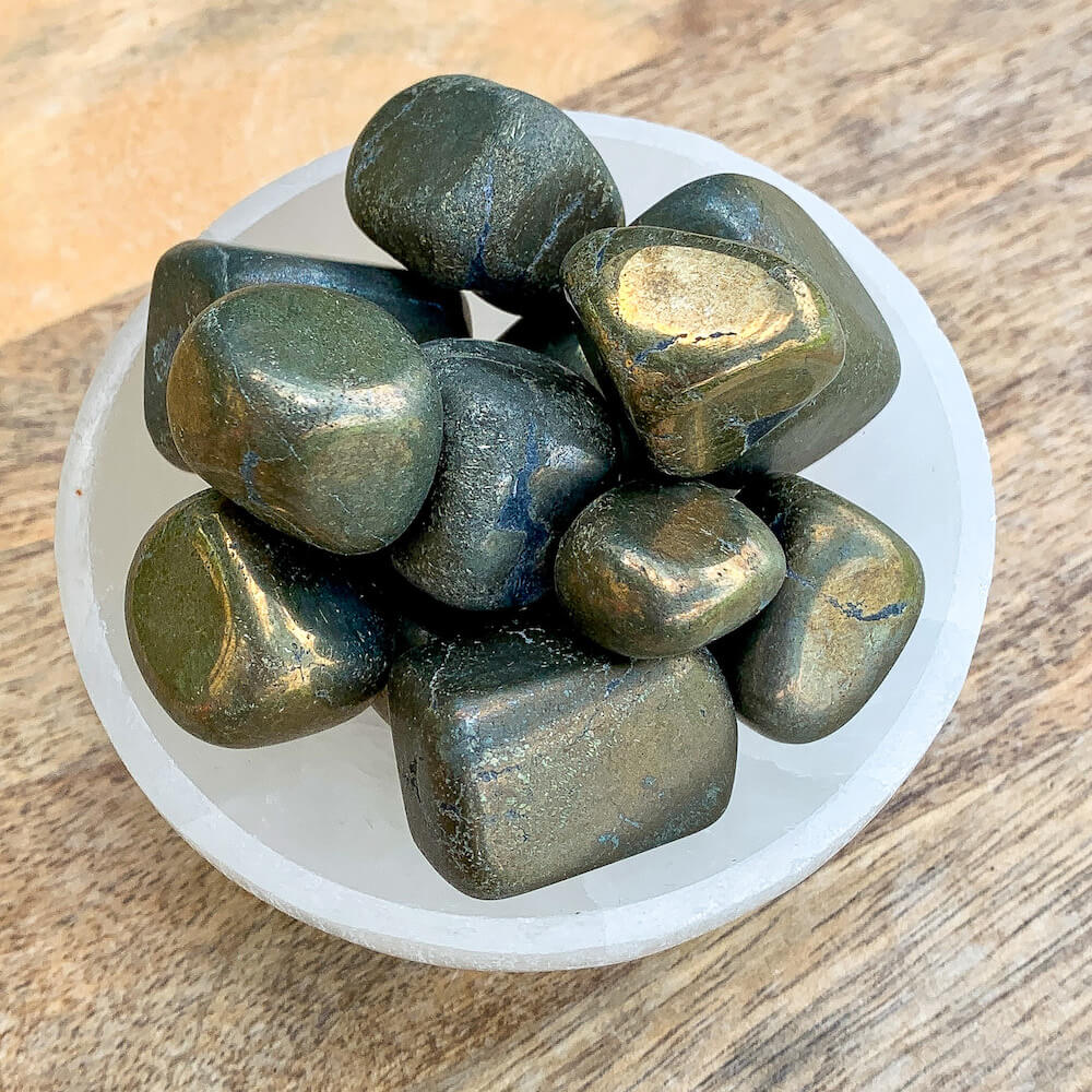Shop for Pyrite Tumbled Stone, Raw Pyrite, Natural Pyrite, Polished Natural Pyrite, Pyrite Crystal Magic Crystals. gift from Peru. These are lovely Pyrite Chunks is one of the strongest determination stones. Raw Pyrite Cluster. Money Crystal. Abundance Crystal. Rough Pyrite Nuggets