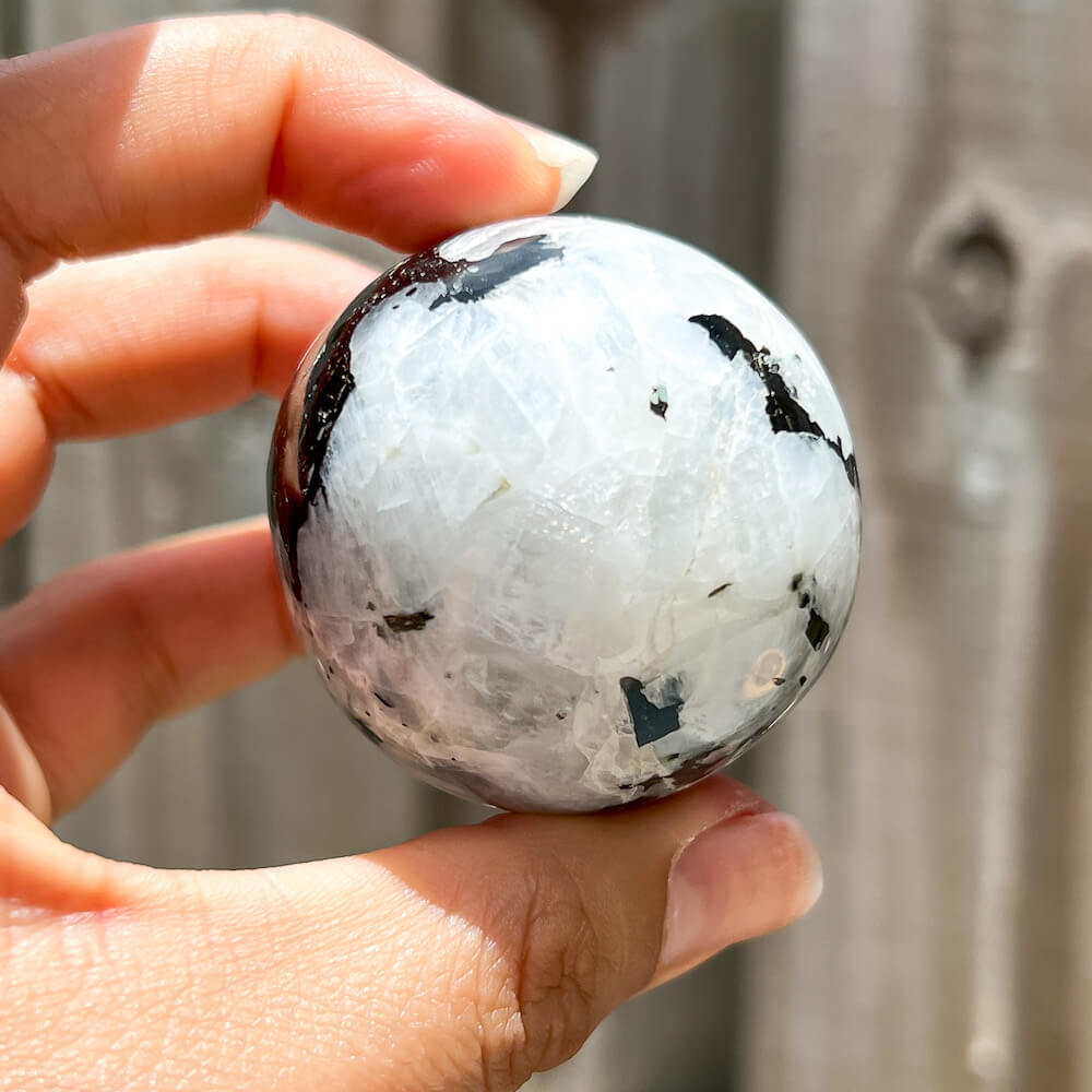 Looking for a Beautiful Rainbow Moonstone Sphere - D ? Shop at Magic Crystals for Healing Crystal Balls, Rainbow Moonstone Balls, Flashy Rainbow Moonstone Sphere Balls, Healing Crystal Ball. White Flashy Blue Feldspar Crystal Ball, Housewarming Gift Home Décor, Natural Stone Hand Carved Sphere, Moonstone.