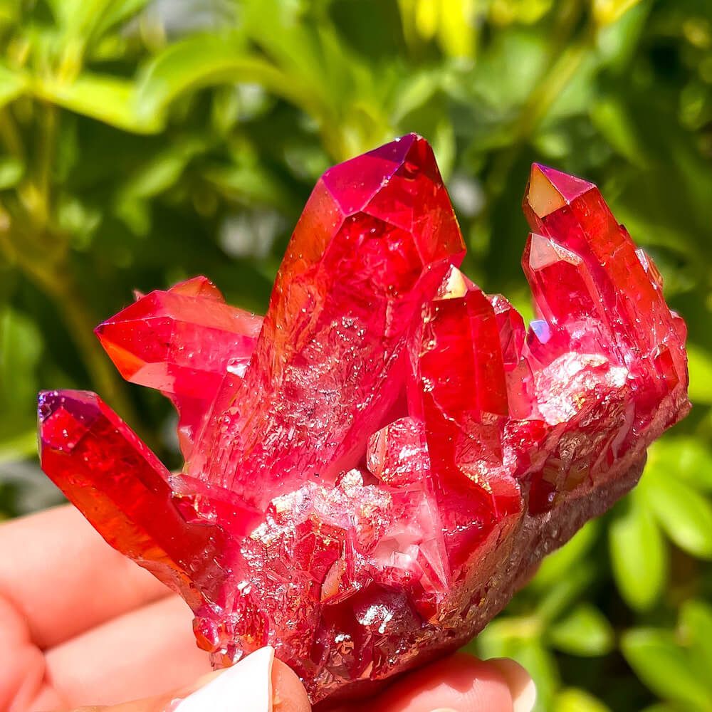 Racimo de cuarzo Ruby Aura - 64 gramos