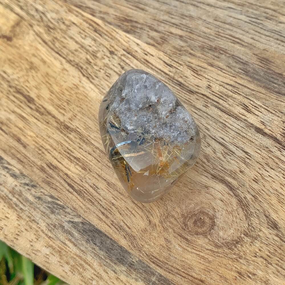 Buy Gold Rutilated Quartz Tumbled Stone - Gold Rutile crystals - Choose how many stones, Singles, or Bulk at Magic Crystals. FREE SHIPPING Crystal Gift, Gift, Gift for Friends, Gift for sister, Gift for Crystals Lovers at Magic Crystals. Golden rutile Quartz is known to aid in clarity, well-being, and willpower.