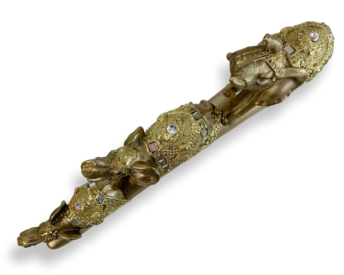 Set of 3 Elephant Brass Statue-Statues-Magic Crystals