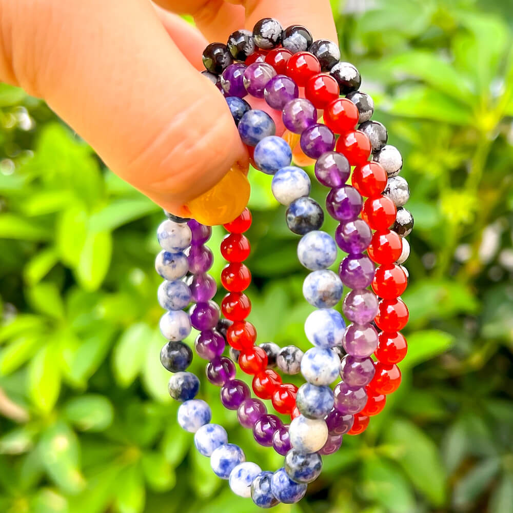 The Scorpio Gemstone Bracelet Set from Magic Crystals is perfect and designed for people whose sun sign is Scorpio. Best Scorpio crystals and Scorpio Zodiac Pack gift for birthdays, Christmas, and mother's day. Zodiac Kit. Passionate and powerful, Scorpios know what they want and aren't afraid to work to get it.