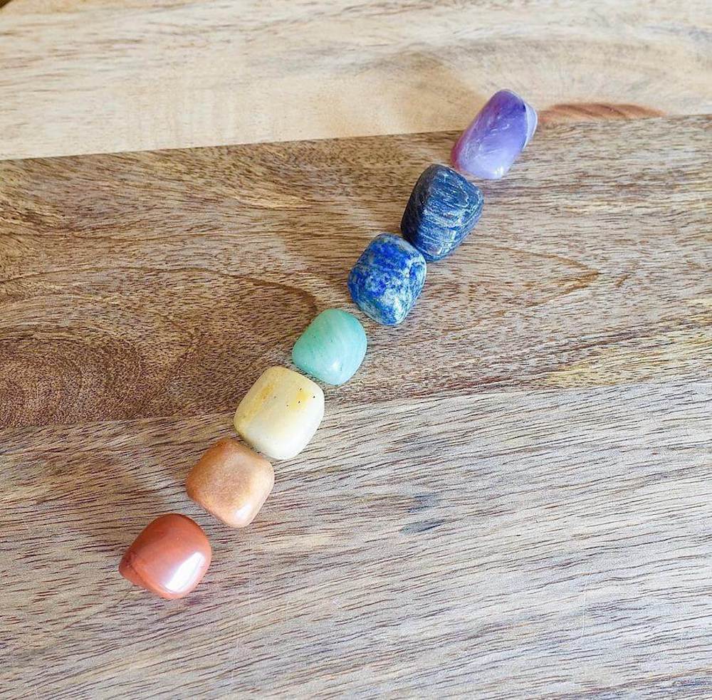Shop at Magic crystals for 7 Chakra Stones + Tiger Eye Point Bundle Kit. Gemstone Crystal Healing Kit, includes 8 items: Single Point Carnelian, and 7 Chakras Stone Set: (Red Jasper Stone, Peach Aventurine Stone, Golden Quartz, Green Aventurine Stone, Lapis Lazuli Stone, Iolite Stone, Amethyst Stone).