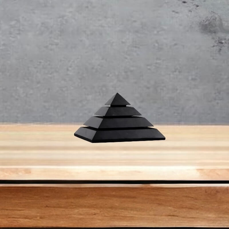 Large Shungite Energy Pyramid from Russia. Shungite Sakkara Polished Pyramid 10cm, Chakra Healing Stone, Block EMF's WIFI Radiation 5G. Metaphysical Properties of Shungite is an extremely earthy stone that is wonderful for easing geopathic stresses such as harmful electromagnetic pollution, smog, and frequencies.