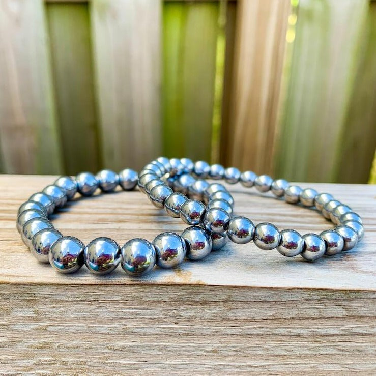 Looking for Women and Men Hematite Bead Stretchy String Bracelet? Shop at Magic Crystals for Cherry Quartz Jewelry. Hematite Stone Bracelets are good for grounding, harmony and courage.Hematite helps to absorb negative energy and calms in times of stress or worry. Natural Gemstone bracelets with Free Shipping available.