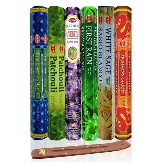 SixMostPopularHemIncenseScentsofAllTime_120SticksTotal_withFreeBurner-20SticksEachofDragon_sBlood_Frankincense_Myrrh_Patchouli