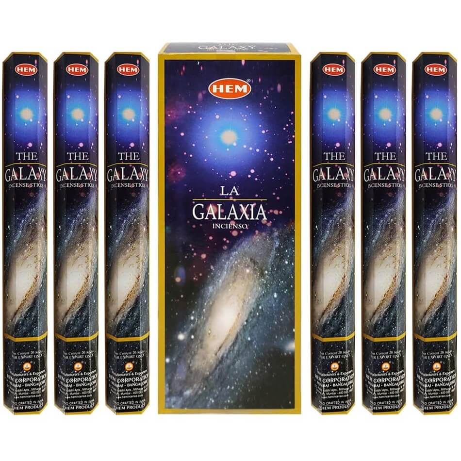 Shop for Hem The Galaxy Blood Incense Sticks Natural - La Galaxia at Magic Crystals. 6 tubes of 20 sticks, 120 sticks total. Quality Incense. Hem is known throughout the world for producing traditional incenses made from quality woods, flowers, resins, and essential oils. Free Shipping 35+