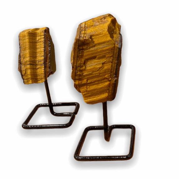 Looking for One Rough Tiger Eye Metal Stand, Tiger Eye Chunk on Stand, Point on Stand Pin, Tiger Eye Protect Stone, Rough Tiger Eye, Raw yellow Tiger Eye. Look no further! Magiccrystals.com carries a variety of crystal tiger eye. Find Yellow Tiger Gemstone & unique pieces with FREE SHIPPING available at Magic Crystals