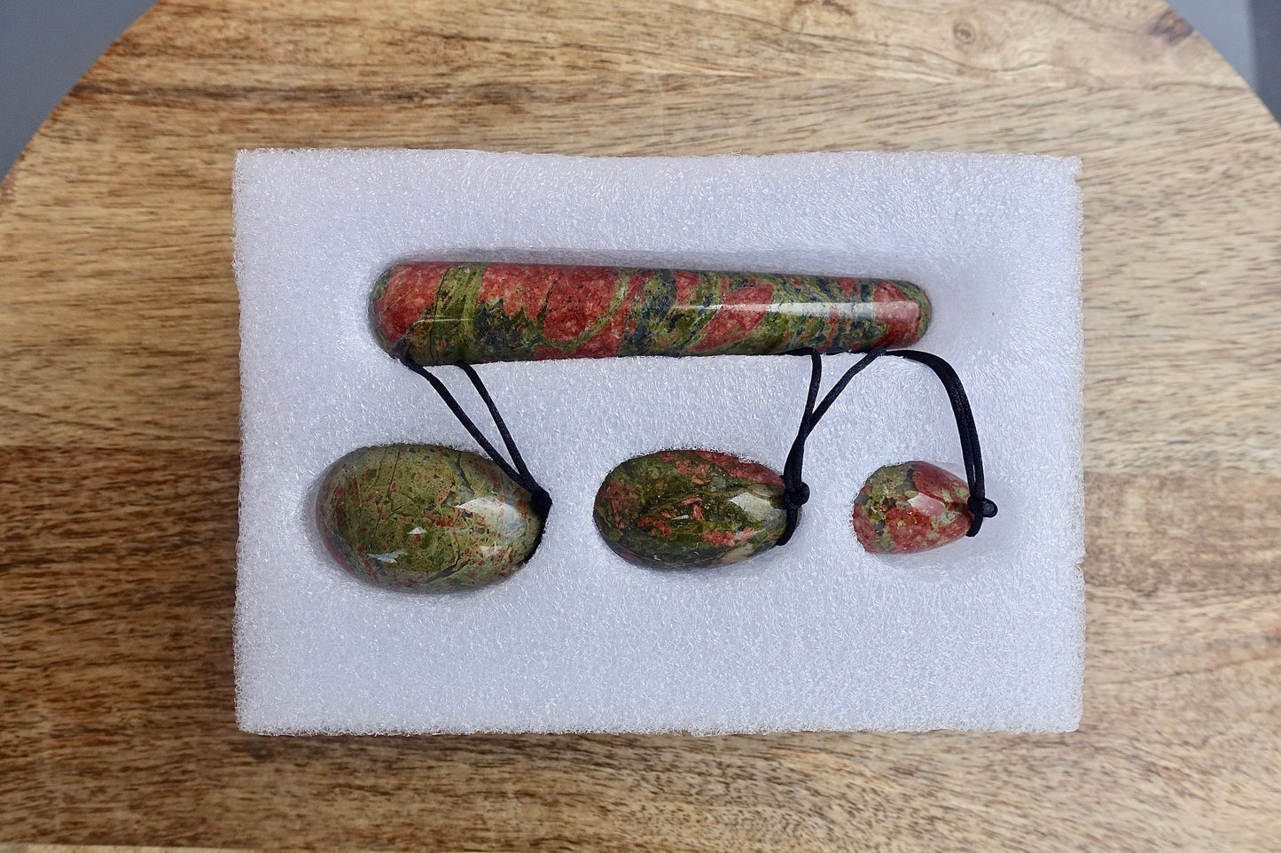 Unakite Yoni Eggs Set and Massage Wand-YONI EGGS-Magic Crystals