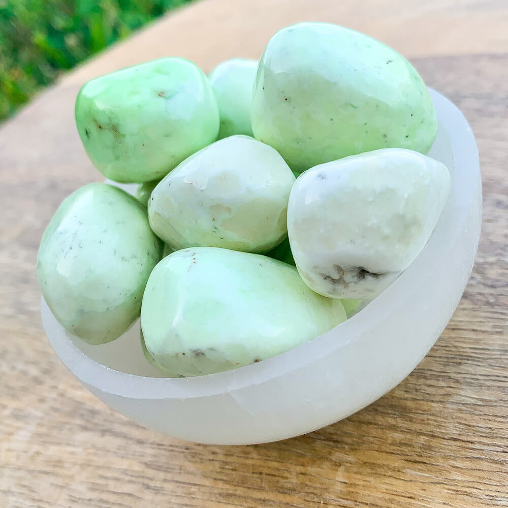 Buy Lemon Chrysoprase Crystal | Chrysoprase Polished Gemstones | Bulk Crystals at Magic Crystals. Chrysoprase aesthetic, Chrysoprase jewelry, Chrysoprase crystal, Chrysoprase stone, meaning - Chrysoprase Tumbled Stone, Polished Stone, Green Stone, Happiness, Balance, Mindset, Heart Solar Plexus Chakra Taurus Gift.
