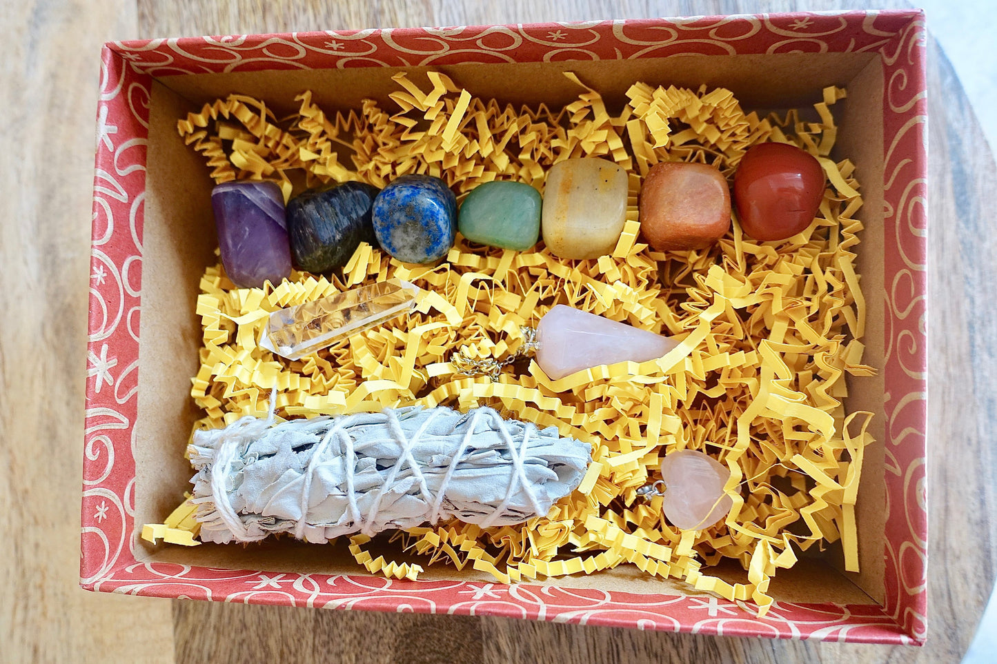 Love Box 7 Chakras Stone Polished Gemstone | Magic Crystals-Bundles-Magic Crystals