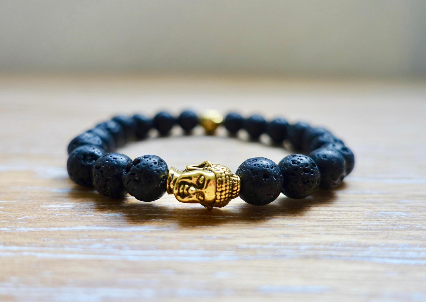 Lava Stone Buddha Bracelet-Bracelets-Magic Crystals