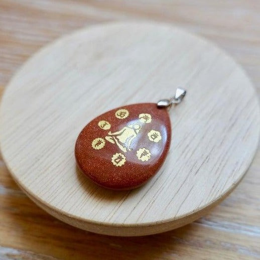 Goldstone Meditation Pendant-Pendants-Magic Crystals