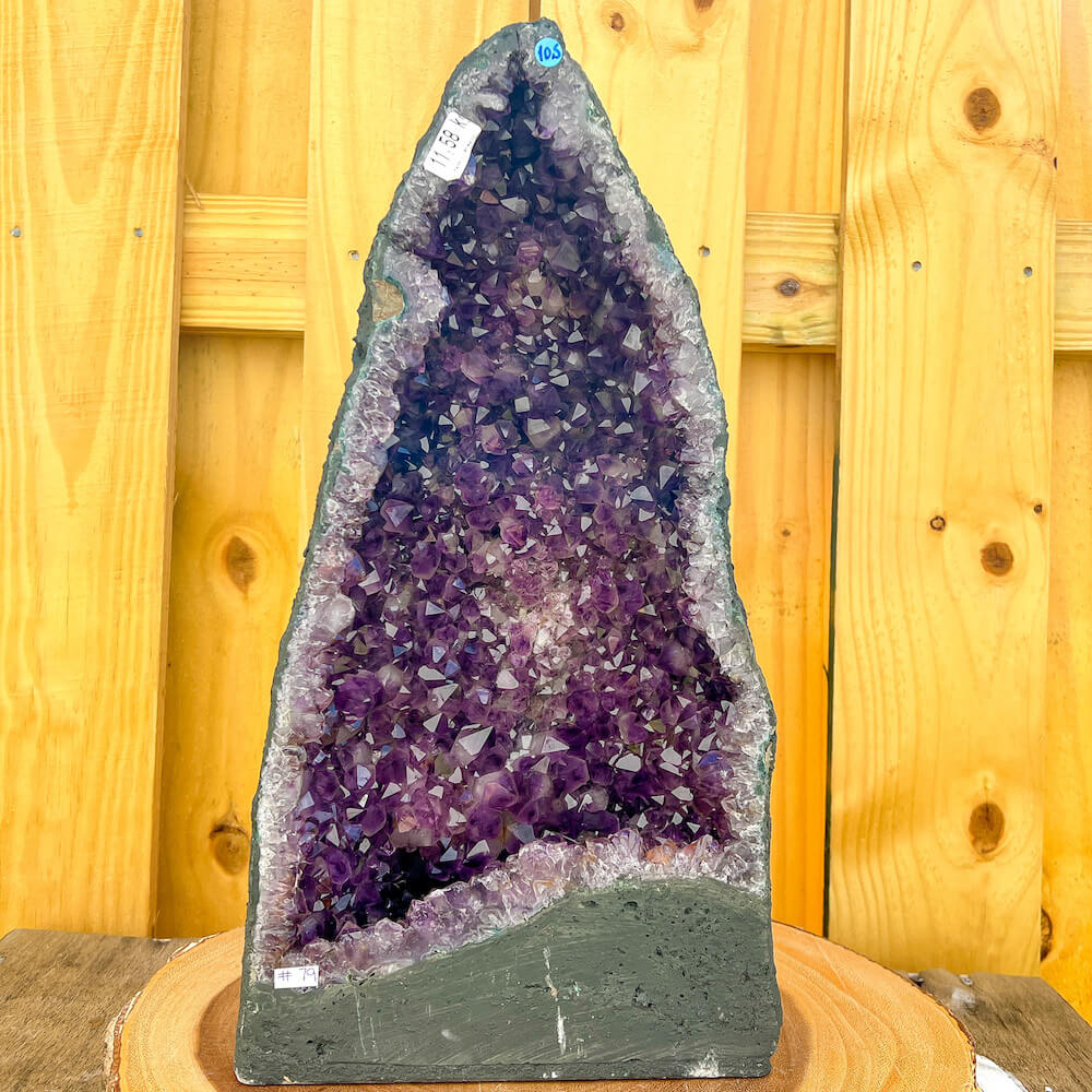 Amethyst-Cathedral-79 . Buy Magic Crystals - Large Druzy Amethyst Cathedral, Amethyst Stone, Purple Amethyst Point, Stone Point, Crystal Point, Amethyst Tower, Power Point at Magic Crystals. Natural Amethyst Gemstone for PROTECTION, PEACE, INSPIRATION. Magiccrystals.com offers FREE SHIPPING and the best quality gemstones.