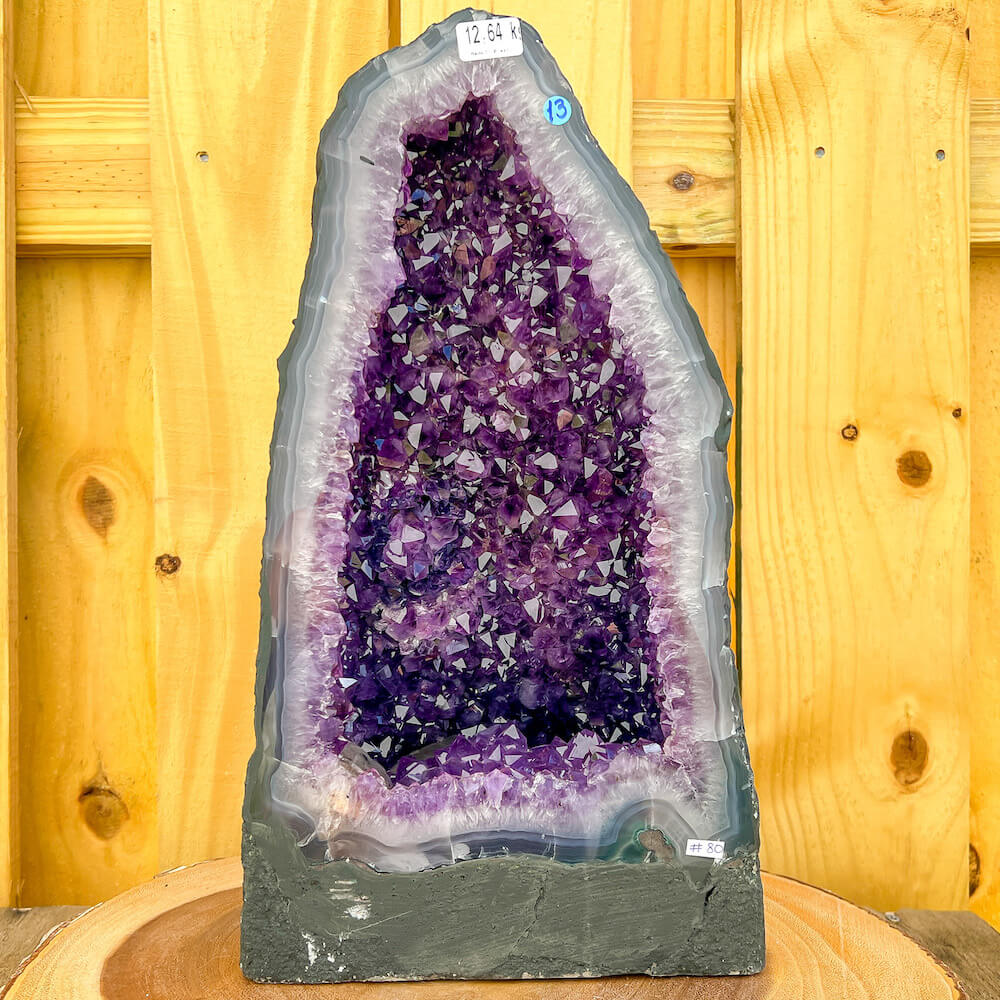 Amethyst-Cathedral-80 . Buy Magic Crystals - Large Druzy Amethyst Cathedral, Amethyst Stone, Purple Amethyst Point, Stone Point, Crystal Point, Amethyst Tower, Power Point at Magic Crystals. Natural Amethyst Gemstone for PROTECTION, PEACE, INSPIRATION. Magiccrystals.com offers FREE SHIPPING and the best quality gemstones.