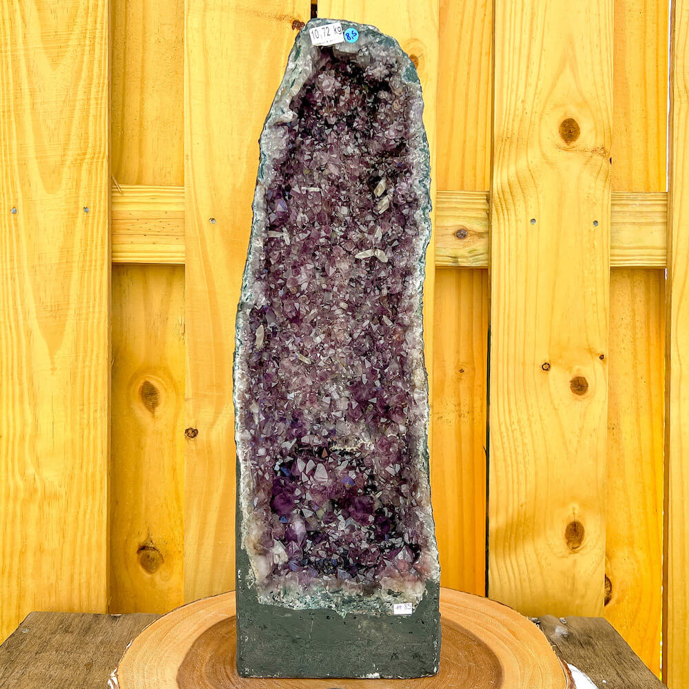 Amethyst-Cathedral-85 . Buy Magic Crystals - Large Druzy Amethyst Cathedral, Amethyst Stone, Purple Amethyst Point, Stone Point, Crystal Point, Amethyst Tower, Power Point at Magic Crystals. Natural Amethyst Gemstone for PROTECTION, PEACE, INSPIRATION. Magiccrystals.com offers FREE SHIPPING and the best quality gemstones.