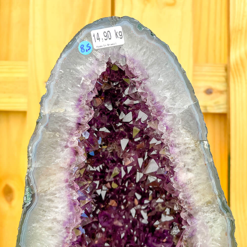 Amethyst-Cathedral-91 . Buy Magic Crystals - Large Druzy Amethyst Cathedral, Amethyst Stone, Purple Amethyst Point, Stone Point, Crystal Point, Amethyst Tower, Power Point at Magic Crystals. Natural Amethyst Gemstone for PROTECTION, PEACE, INSPIRATION. Magiccrystals.com offers FREE SHIPPING and the best quality gemstones.